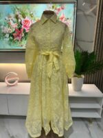 Robe Dentelle Élégance avec Ceinture – Image 12