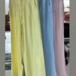 Pantalon large fluide taille haute