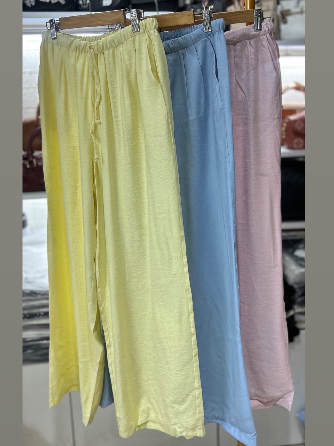 3srww Pantalon large fluide taille haute – Image 1