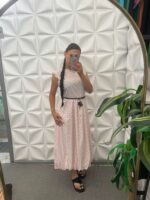 Robe Longue à Pois avec Ceinture – Image 5
