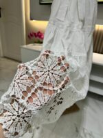 Robe Longue Blanche Dentelle Élégance – Image 6