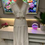 Ensemble Blanc Bohème Chic 2 Pièces