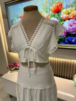 Ensemble Blanc Bohème Chic 2 Pièces – Image 3