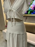 Ensemble Blanc Bohème Chic 2 Pièces – Image 2