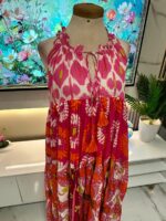 Robe Longue Bohème Panama – Rose Fuchsia Multicolore – Image 12