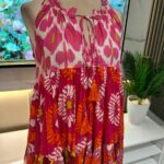 Robe Longue Bohème Panama – Rose Fuchsia Multicolore