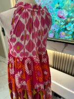 Robe Longue Bohème Panama – Rose Fuchsia Multicolore – Image 7