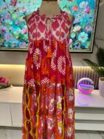 Robe Longue Bohème Panama – Rose Fuchsia Multicolore – Image 2
