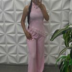 Ensemble  Top Licou et Pantalon Fluide