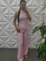 Ensemble  Top Licou et Pantalon Fluide