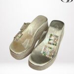 Sabot compensées  à strass élégantes
